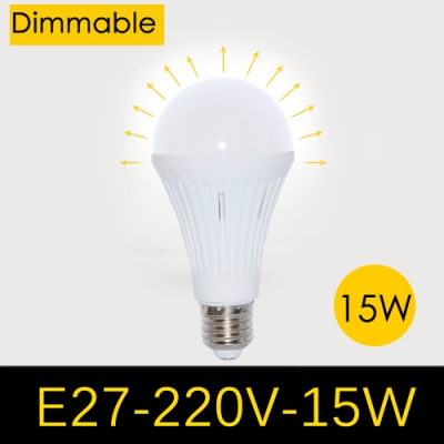 dimmable e27 15w led lamps ac 200v 220v 240v support dimmer ultra bright led ball bulb wall spotlight pendant light 6pcs/lots [hight-quality-ball-bulb-3945]