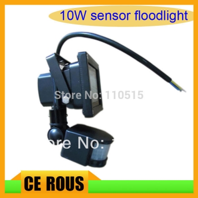 fedex 10w sensor led light infrared motion wall outdoor floodlight 85-265v 900lm 120degree ip65 90% power factor [flood-light-3249]