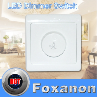 foxanon brand dimmer switch input 85-265v 50hz 500w led dimming driver brightness controller for dimmable ceiling spotlight lamp