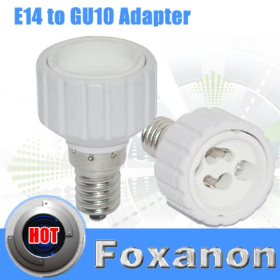 foxanon brand e14-gu10 lamp holder converters, e14 to gu10 lamp adapte rled extend base light bulb lamp socket adapter 10pcs/lot [led-lamp-convertor-5656]