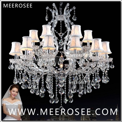 foyer maria theresa crystal chandeliers of living silver clear modern chandelier lamp for el 18 lights authentic chrystal