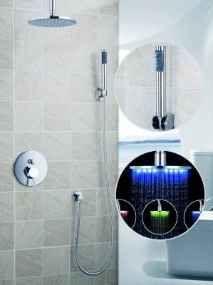 hello bathroom rain shower set torneira do chuveiro led 8" shower head solid brass 50245-22a/00 wall mount rain shower set