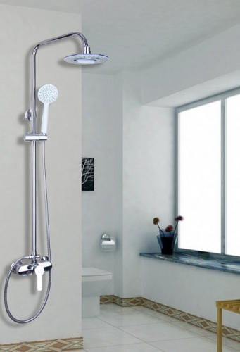 hello double function shower set torneira hello love 8" abs shower head bathroom 53609/1 bathtub chrome sink faucet mixer tap