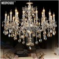 large 18 arms antique silver crystal chandelier lighting fixture cristal lustre lamp for el villa md8707 l18 d1030mm h830mm