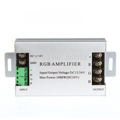led rgb amplifier controller ;dc12-24v input, 12a current used for 3528&5050 smd rgb led strip light [rgb-amplifier-7645]