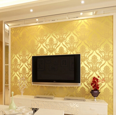 luxury gold foil wallpaper wood pattern for living room and entertainment modern wall papers [wallpaper-roll-9373]