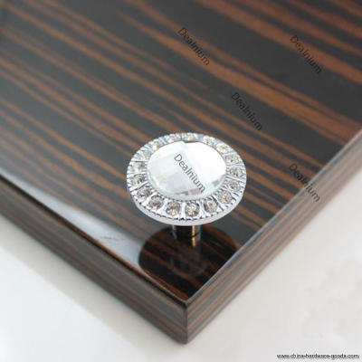 microbid eco-friendly new round clear crystal glass pull handle cupboard wardrobe drawer cabinet knob premium [Door knobs|pulls-2221]