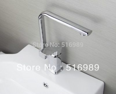 modern kitchen swivel spout single handle sink faucet spray mixer tap kkk13 [kitchen-mixer-bar-4365]