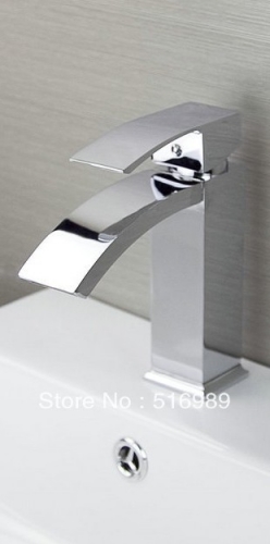 new waterfall bathroom basin faucet vanity sink & cold mixer tap deck mount single handle wash basin bre539