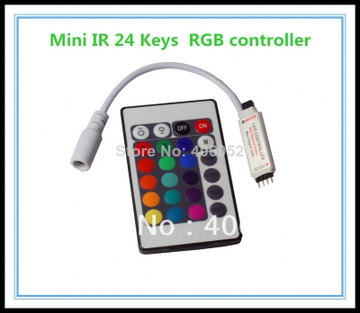 rgb led strips controller wireless ir remote,24key infrared controller rgb led strip 24 keys ir remote controller for 5050 led [led-controller-5080]