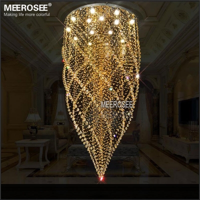 round crystal chandelier light fixture amber crystal lamp lustre de cristal with 15 pcs gu10 lights stair lighting dia 800mm