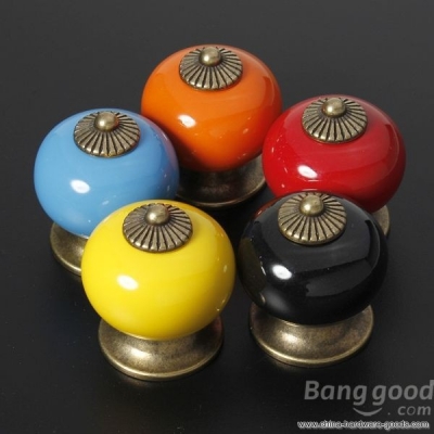 socool ceramic zinc alloy door cabinet knob 5 colors