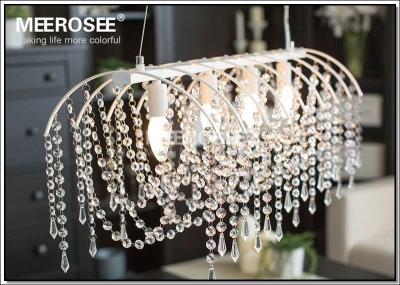 vintage chandelier crystal lamp long rectangle crystal light fixture american white lustre suspension lamp hanging light