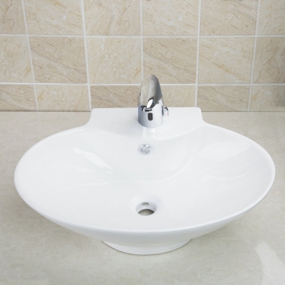 white ceramic round bathroom sinks countertop bowl sinks / vessel basins with pop up drain td3025 [ceramic-basin-faucet-set-2276]