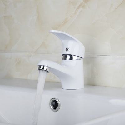 white painting and cold mixer tap solid brass basin faucet chrome bathroom sink mixer ds-92673 [bathroom-mixer-faucet-1594]