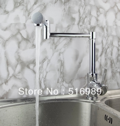 whole retail chrome brass kitchen faucet swivel vessel sink mixer tap tree715 [kitchen-mixer-bar-4434]