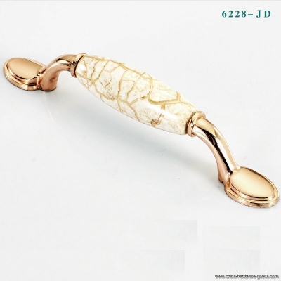 10jd6228 96mm 3.78" golden ceramic beautiful cabinet wardrobe knob drawer door pull handles [Door knobs|pulls-1956]