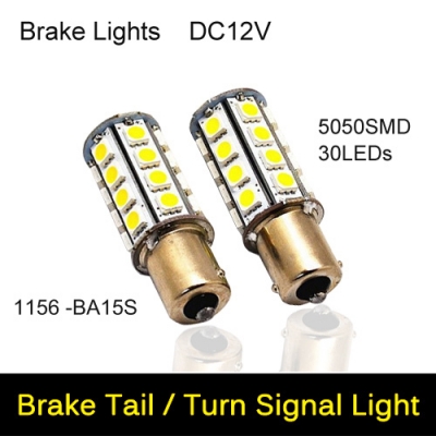 1156 ba15s led car light 5050 smd 30leds led lamp bulb dc 12v use brake , turn signals ,reverse lights 4pcs/lots