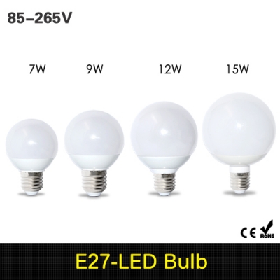 1pcs full new 360 degree samsung smd 5730 e27 7w 9w 12w 15w led ball bulb ac110v - 220v led lamp chandelier light &lighting [hight-quality-ball-bulb-3933]
