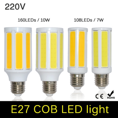 1pcs protect eyesight cob led corn bulb e27 7w 10w 15w led lamp ac 220v energy saving chandelier for home indoor lighting [led-cob-light-4276]