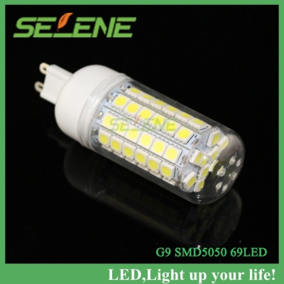 2pcs/lot and new smd 5050 15w g9 led corn bulb lamp, warm white / white, 69leds 5050smd led lighting,high brightness ac220v