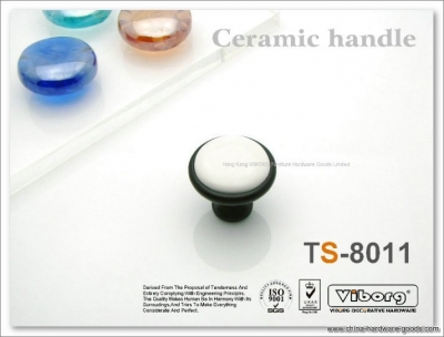 (30 pieces/lot) 34mm viborg ceramic+zinc alloy furniture handles drawer pulls & cabinet handles &drawer knobs