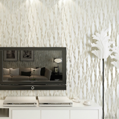 3d embossed wallpaper modern wave striped wall paper murals for living room 5 colors white yellow wallpaper [wallpaper-roll-9317]