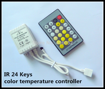 4pcs/lot 24key ir led controller color temperature control dc12-24v input for 3528/5050 led strip [led-controller-4979]