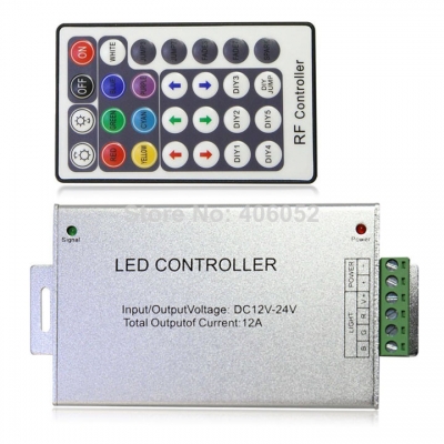 4set/lot aluminum shell 12v 12a led wireless 28key rf led rgb remote controller [led-controller-5008]