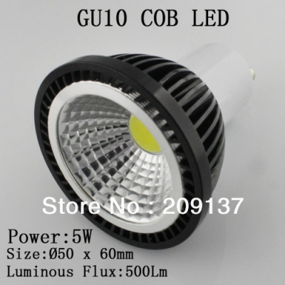 50pcs gu10 5w warm white / cool white cob led light bulbs 110-240v
