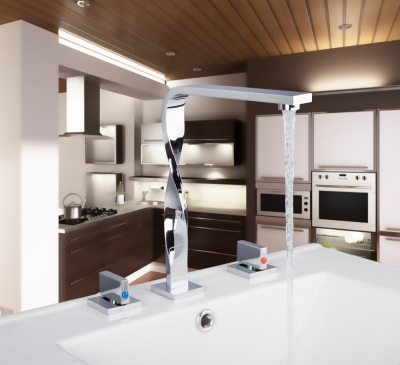 56a construction & real estate bath fixtures bath hardware sets bathroom deck mounted 3 pieces set [3-pcs-bathtub-faucet-set-577]