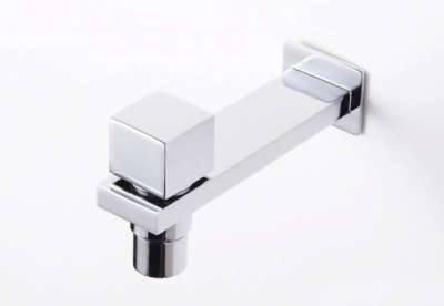 brass cold water bibcock wall mounted basin tap, square cold faucet sc308