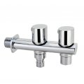 brass double handle cold water faucet, wall mounted basin tap, washing machine bibcock square cold faucet sc312