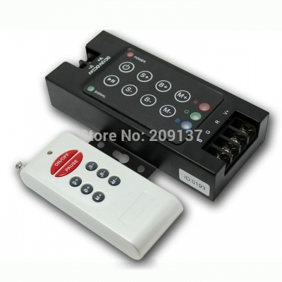 dc5v 12v-24v 30a black steel led 8 key rgb controller with rf remote for rgb strip light [led-controller-5056]