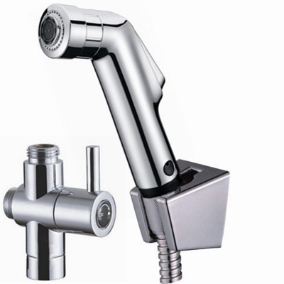 double mode water outlet handheld bidet shattaf abs chrome plated toilet shower shattaf spray gun [bidet-faucet-2149]