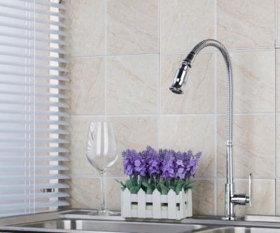 e-pak dl8551-3 best quality cold kitchen single handle single hole pull up chrome finish swivel kitchen faucet