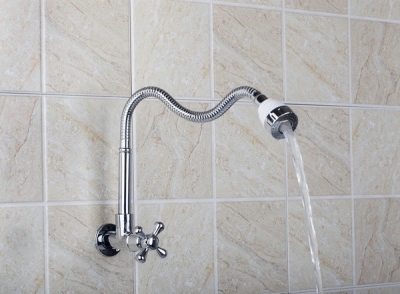 e_pak rq8551-3/6 all around rotate swivel wall mounted chrome kitchen single cold faucet [worldwide-free-shipping-9717]