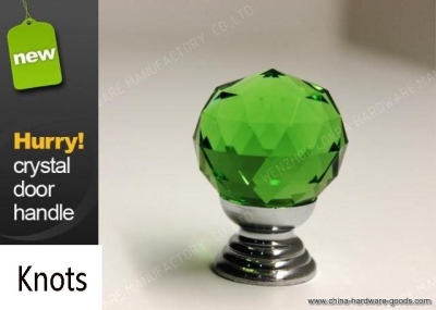 fee 50pcs/lot 40mm black green colorful k9 crystal cabinet knobs on chrome alloy plate crystal knobs crysal door handle