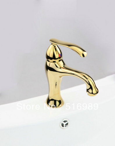 golden short single handle kitchen sink bathroom basin sink mixer tap brass faucet ls 0018