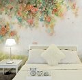 great wall oil painting style 3d wall murals wallpaper,3d flower wallpaper wall murals for bedding room