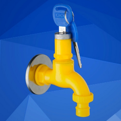 hello yellow vessel torneira washing machine bathroom single cold wall mounted key lock switch chrome 2019 basin sink tap faucet [washing-machine-faucet-9439]