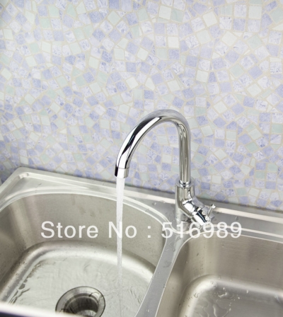 kitchen sink chrome polished swivel basin deck mounted faucet tap tree794