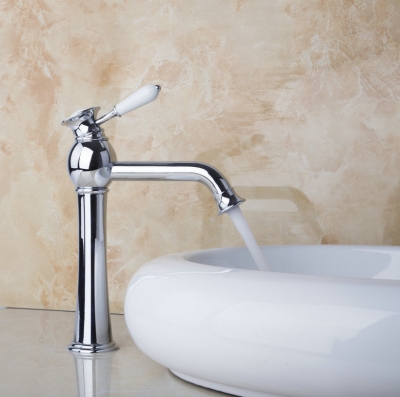 l-9907 unique design good quality single hole polished chrome bathroom tap faucet mixer basin faucet [bathroom-mixer-faucet-1840]