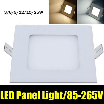 ! led panel light 3w 6w 9w 12w 15w 25w square / round downlight led recessed cabinet wall ceiling lamp #zm01196