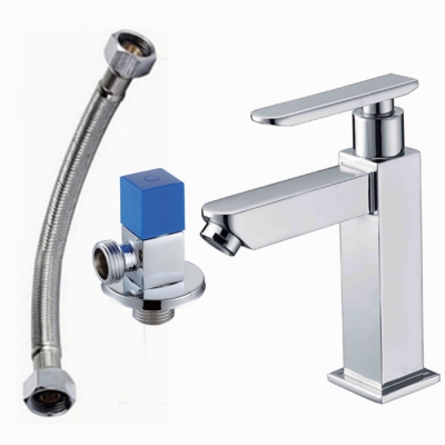 modern bathroom products chrome finished square single cold basin faucet,cold water basin faucet sf401