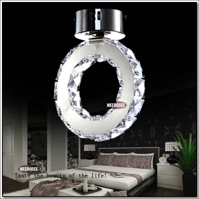 modern led crystal ceiling light fitting cristal lustre lamp led ring lighting 8 watt for aisle porch corridor hallway