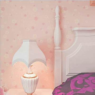 pink wallpaper with flower for girl bedroom pvc wallpaper wall covering self-adhesive mural wall paper [wallpaper-roll-9401]