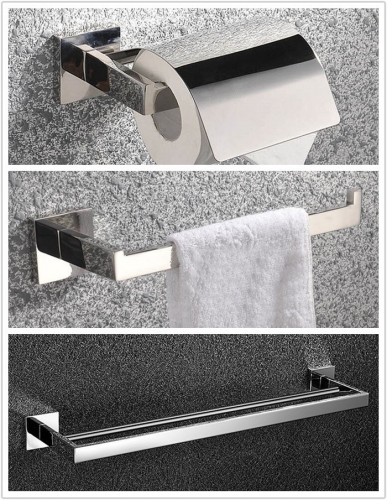 round 304# stainless steel bathroom accessories set robe hook paper holder towel bar bathroom sets sm22011