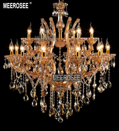 style of palace large amber color crystal el chandelier light fixture cristal lamps luminaire lampadario dining room md7001