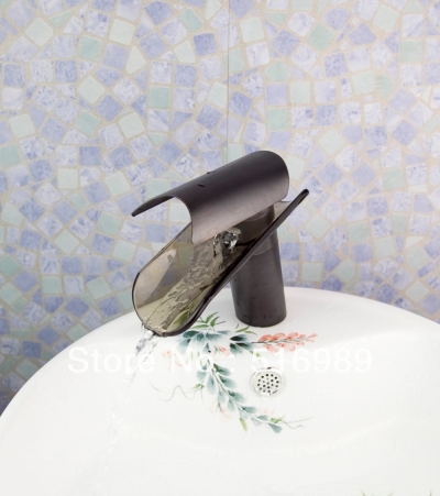 vintage retro oil rubbed bronze bathroom basin sink mixer taps faucets waterfall tree455 [oil-rubbed-bronze-7533]
